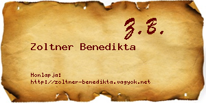 Zoltner Benedikta névjegykártya